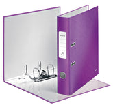 Leitz 180 WOW Lever Arch File Laminated Paper on Board A4 50mm Spine Width Purple (Pack 10) 10060062 DD